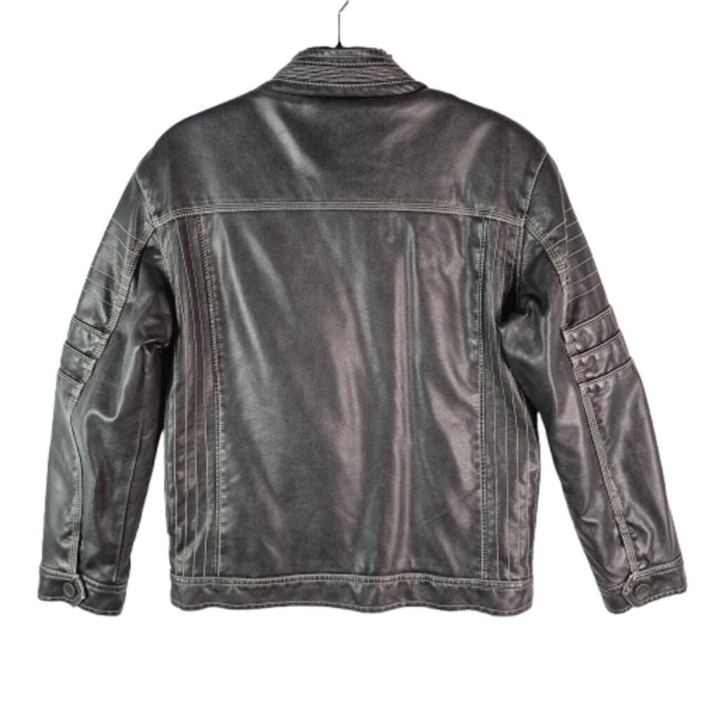 BKE "Garrison"  Faux Leather Jacket w/ Fleece Liner Size Youth Boys XL 18-20 - Picture 6 of 13